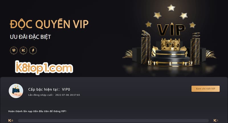 Đặc quyền của Member VIP K8