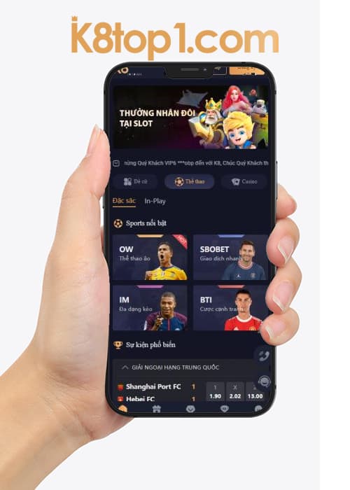 Tải app K8 để xem tỷ lệ kèo trực tuyến